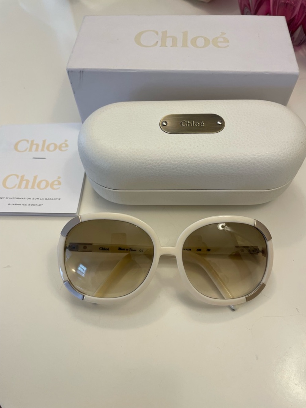 Chloé Oversized Cream Sunglasses ~ Style CL2119 C03 135